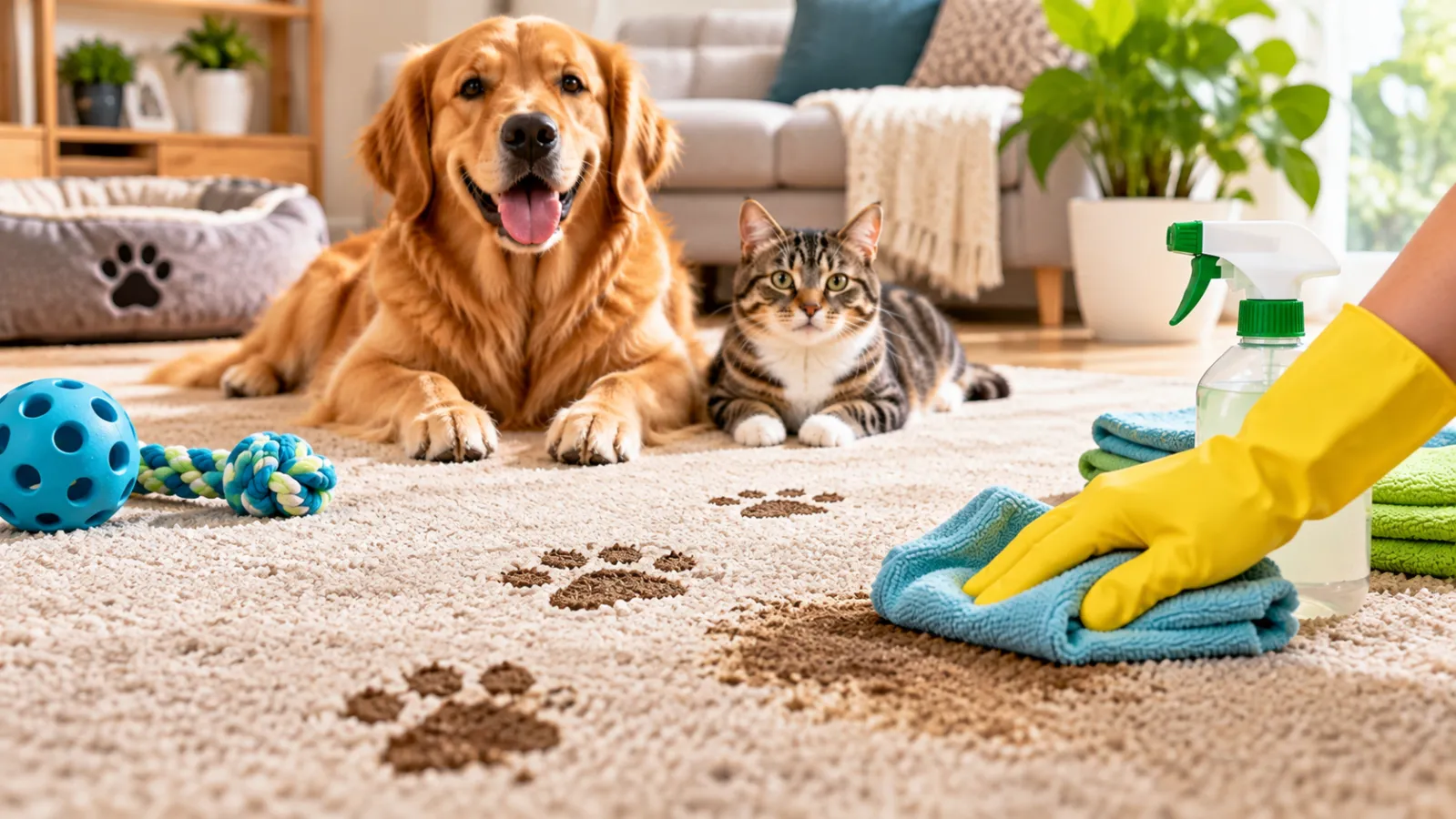 How to Clean Pet Stains Without Damaging Your Carpet
